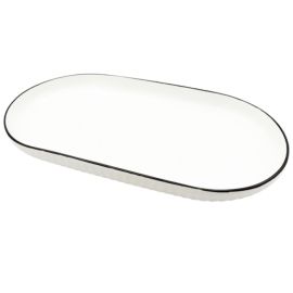 Ափսե կերամիկական Մուգ եզրերով 30սմ XZ-6456