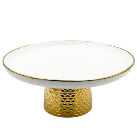 Մրգաման Կերամիկական Շեղանկյուն Ոսկեգույն եզրերով Կլոր Ցածր XZ-6497