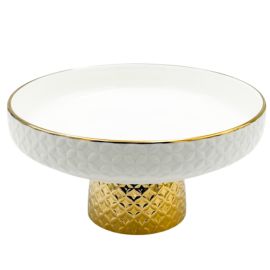 Մրգաման Կերամիկական Շեղանկյուն Ոսկեգույն եզրերով Կլոր XZ-6500