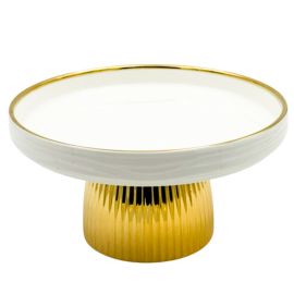 Մրգաման Կերամիկական Ոսկեգույն եզրերով  Կլոր Ցածր XZ-6462