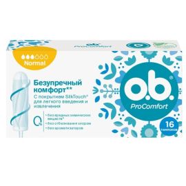 Կանացի հիգիենիկ տամպոններ OB Procomfort Normal 16 հատ