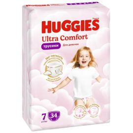 Մանկական տակդիր-վարտիք Huggies Ultra Comfort Girl N7 (17կգ) 34 հատ