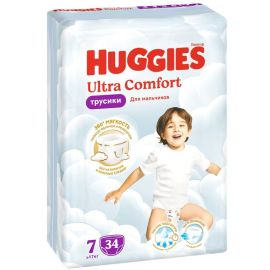 Մանկական տակդիր-վարտիք Huggies Ultra Comfort Boy N7 (17կգ) 34 հատ