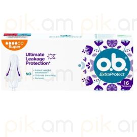 Կանացի հիգիենիկ տամպոններ OB Protect Super 16 հատ