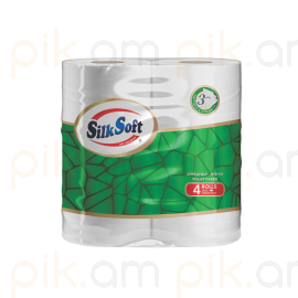Զուգարանի թուղթ Silk Soft 3 շերտ 4 հատ