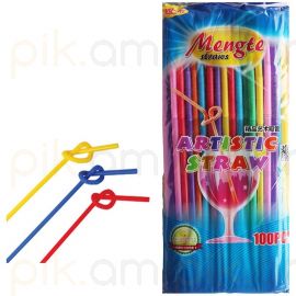 Հյութի ձողիկ գունավոր 100 հատ