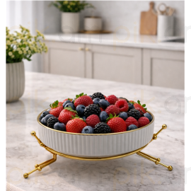 Մրգաման Մետաղական տակդիրով Ոսկեգույն Կլոր XZ-6423