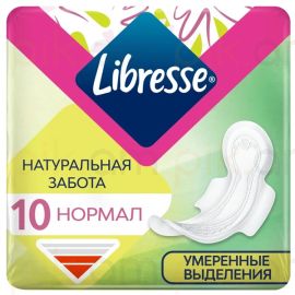 Կանացի միջադիր Libresse Natural Care Ultra Clip Normal 10 հատ