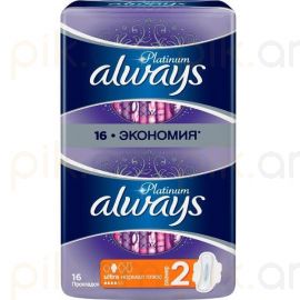 Կանացի միջադիր Always Platinum Ultra Normal plus էկոնոմ 16 հատ