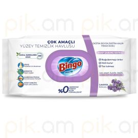 Խոնավ անձեռոցիկ Bingo Surface Towel Lavander 96 հատ