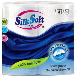 Զուգարանի թուղթ Silk Soft 2 շերտ 4 հատ 