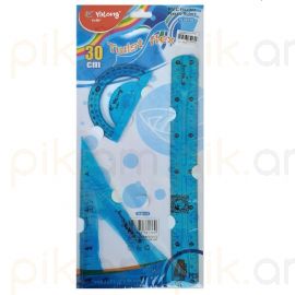 Քանոնների հավաքածու ճկվող Yalong 30 սմ.