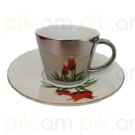 Բաժակ սուրճի արտացոլանք ծաղիկ XZ-394