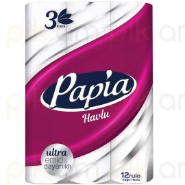 Թղթե սրբիչ Papia 3 շերտ 12 հատ Hawlu