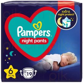 Մանկական տակդիր-վարտիք գիշերային Pampers Night Pants N6 (15+կգ), 19 հատ