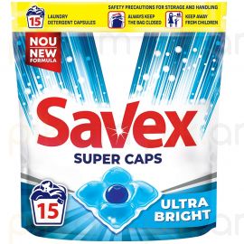 Լվացքի հաբ Savex Super Caps Ultra Bright 15 հատ