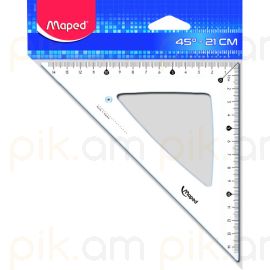 Քանոն պլաստմասե Maped եռանկյուն 146123 45սմ