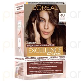 Մազի ներկ L'Oreal Paris Excellence №4U Универсальный каштановый
