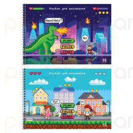 Նկարչական ալբոմ ArtSpace "Стиль. Игра" զսպանակով A4 48թերթ