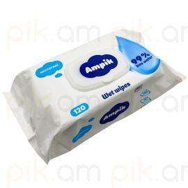 Խոնավ անձեռոցիկ ունիվերսալ Ampik 120 հատ