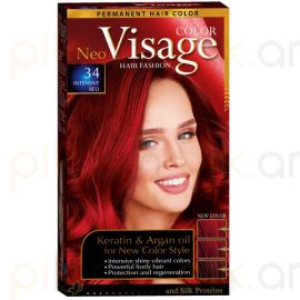 Մազի ներկ «Visage» №34 Интенсивно красный