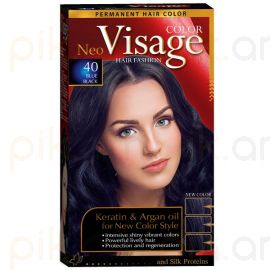 Մազի ներկ «Visage» №40 Сине-черный