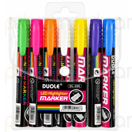 Մարկեր ընդգծող Highlighter DUOLE 7 գույն XZ-5508