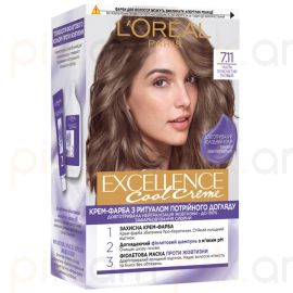 Մազի ներկ L'Oreal Paris Excellence №7.11 Ультрапепельний русявий