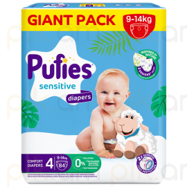 Մանկական տակդիր Pufies Sensitive N4 Maxi (9-14կգ), 84հատ