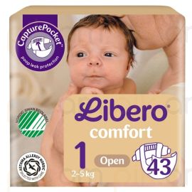 Մանկական տակդիր Libero Comfort N1 (2-56կգ), 43 հատ