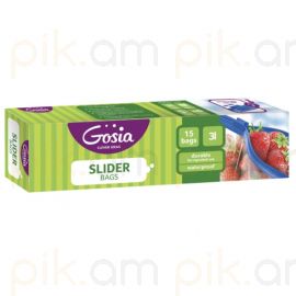 Սննդի փաթեթավորման տոպրակ Gosia զիպ փականով 15 հ.