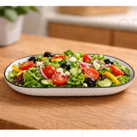 Ափսե կերամիկական Մուգ եզրերով 20սմ XZ-6455