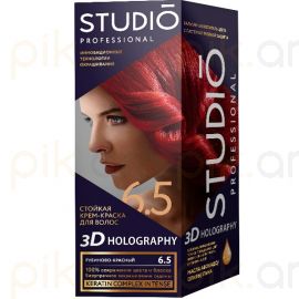 Մազի ներկ «Studio» №6.5 Рубиново-красный