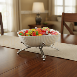 Մրգաման Մետաղական տակդիրով Արծաթագույն Օվալ XZ-6445