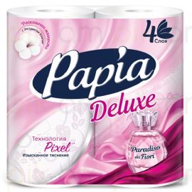 Զուգարանի թուղթ Papia 4 շերտ 4 հատ Deluxe Paradiso Fiori