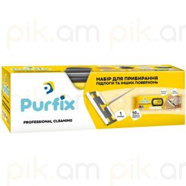 Հատակմաքրիչ մոպ Purfix + Խոնավ Անձեռոցիկներ 50 հատ