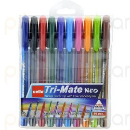 Գրիչ  գունավոր Cello TRI Neo 10 գույն (1,0մմ)