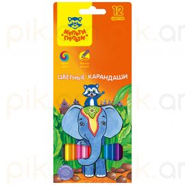 Գունավոր մատիտներ Мульти-Пульти "Енот в Индии" 12 գույն