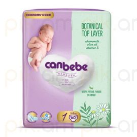 Մանկական տակդիր Canbebe Botanical Top Layer N1 (2-5կգ), 60 հատ