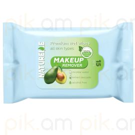 Խոնավ անձեռոցիկ դիմահարդարումը մաքրելու համար Make Up Remover Naturelle 15 հատ