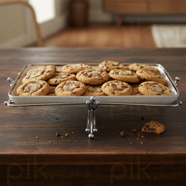 Մրգաման Մետաղական տակդիրով Արծաթագույն Քառակուսի Ցածր XZ-6450