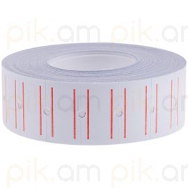 Գնապիտակ OfficeSpace 21*12 մմ սպիտակ կարմիր 1000 հատ