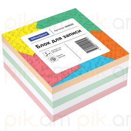 Նշումի թղթեր  OfficeSpace 8*8*4սմ․ գունավոր
