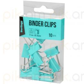 Սեղմակ թղթերի 19մմ Berlingo / 10 հատ / Գունավոր - Կապույտ