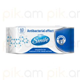 Խոնավ անձեռոցիկ Smile Antibacterial c Д-пантенолом 60 հատ