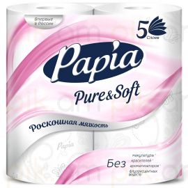 Զուգարանի թուղթ Papia Pure & Soft 4 հատ 5 շերտ