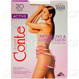 Զուգագուլպա Conte Active 20 Den 5XL Natural
