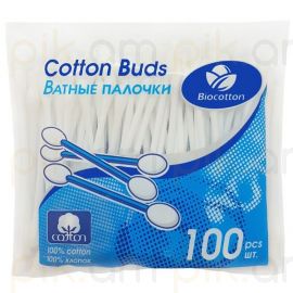 Բամբակյա փայտիկներ Biocotton 100 հատ