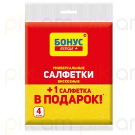 Անձեռոցիկներ վիսկոզայից Бонус 4 հատ