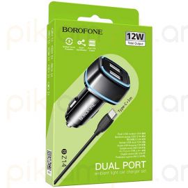 Ավտոմեքենայի Լիցքավորիչ և Լար Borofone Type-C BZ14 